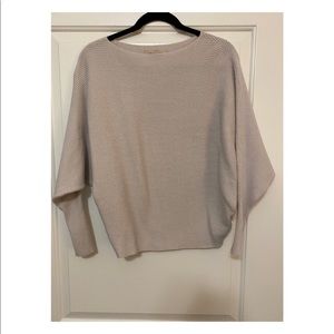 Cream Swoop Neck Sweater